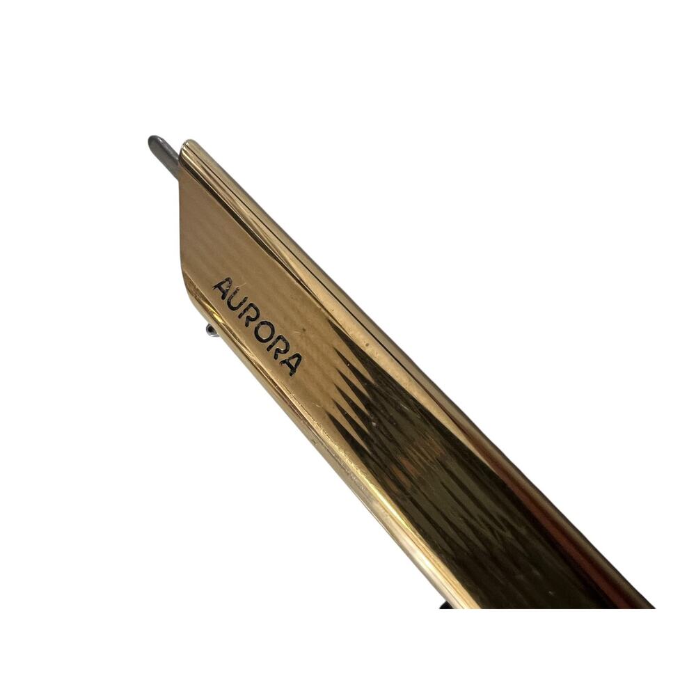 Aurora Thesi Gold Tone Ball Point Pen Vintage Carpogiani Bologna, Italy - Picture 11 of 16
